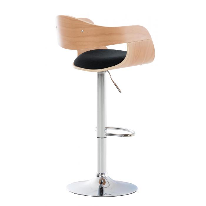 Barhocker HLO-CP235 Stoff ~ natura/schwarz
