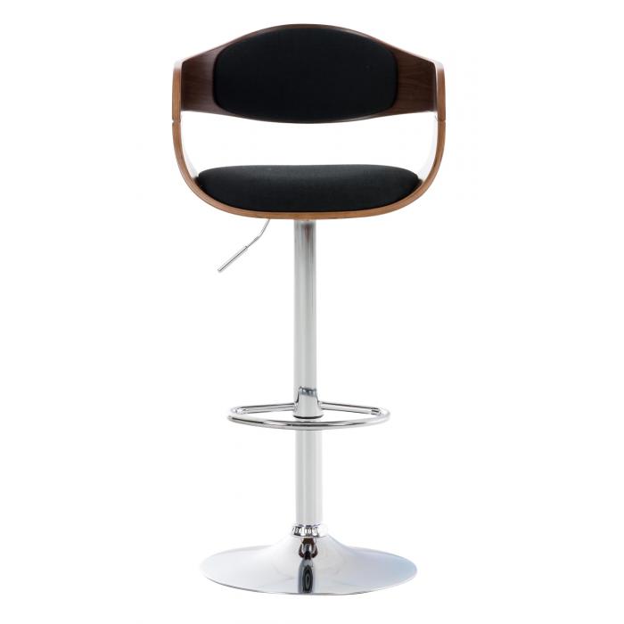 Barhocker HLO-CP235 Stoff ~ walnuss/schwarz