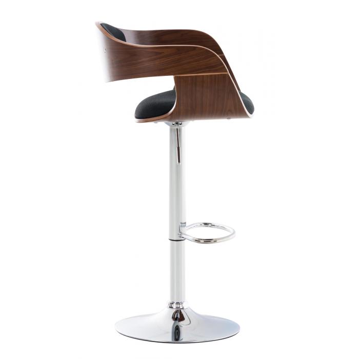 Barhocker HLO-CP235 Stoff ~ walnuss/schwarz
