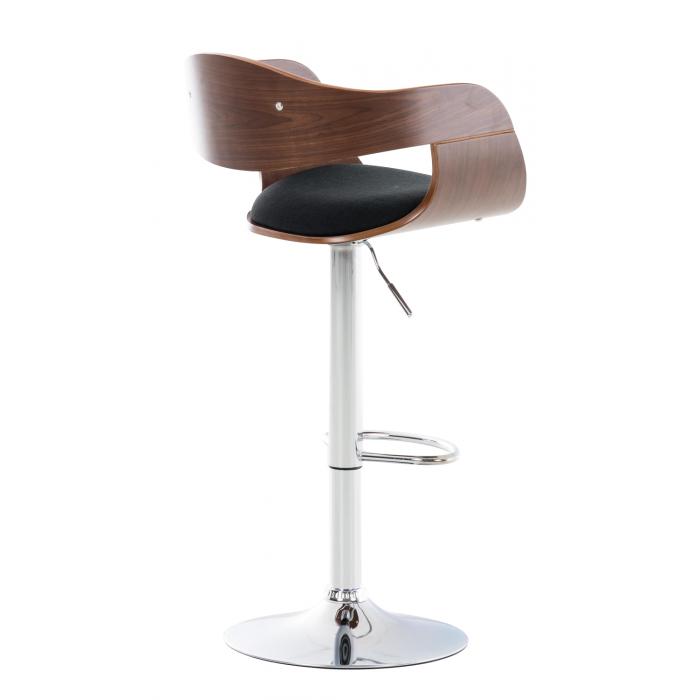 Barhocker HLO-CP235 Stoff ~ walnuss/schwarz