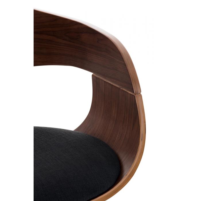 Barhocker HLO-CP235 Stoff ~ walnuss/schwarz