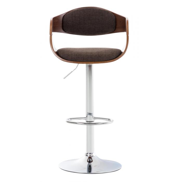 Barhocker HLO-CP235 Stoff ~ walnuss/braun
