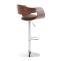 Barhocker HLO-CP235 Stoff ~ walnuss/braun