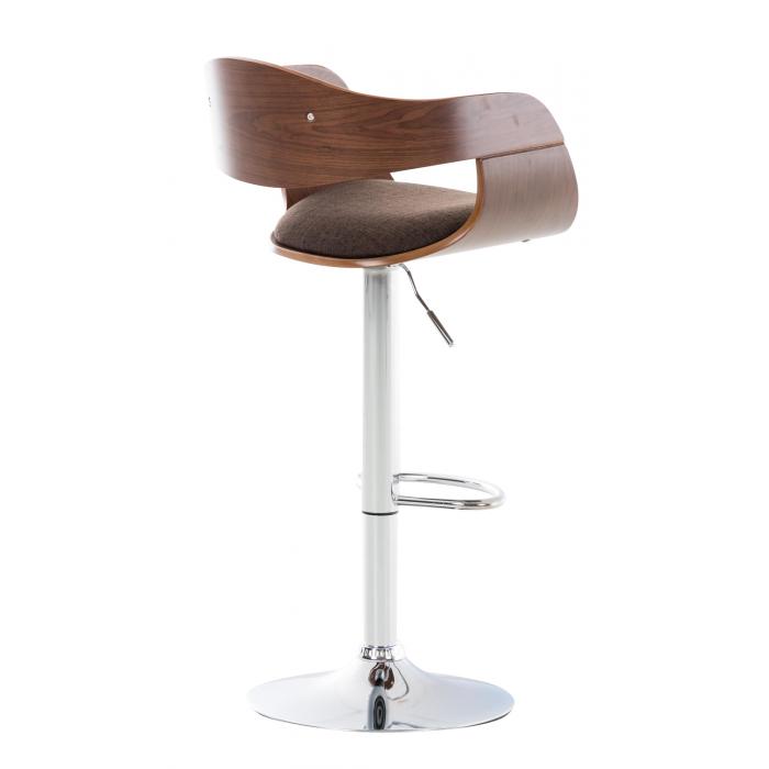 Barhocker HLO-CP235 Stoff ~ walnuss/braun