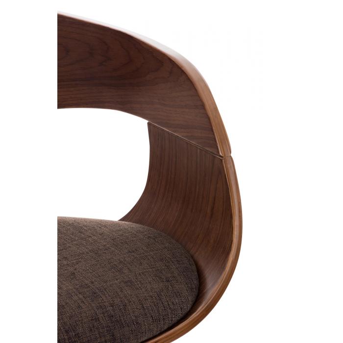 Barhocker HLO-CP235 Stoff ~ walnuss/braun