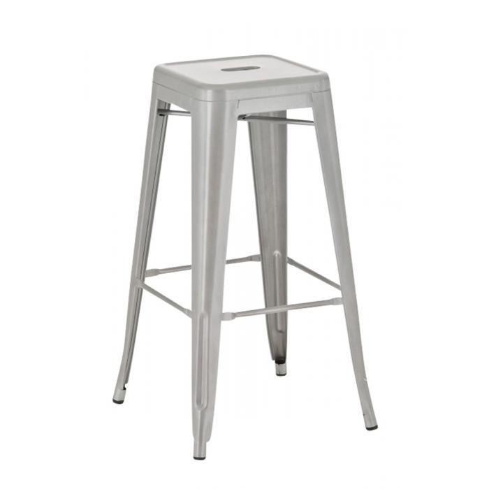2er Set Barhocker HLO-CP21 ~ silber