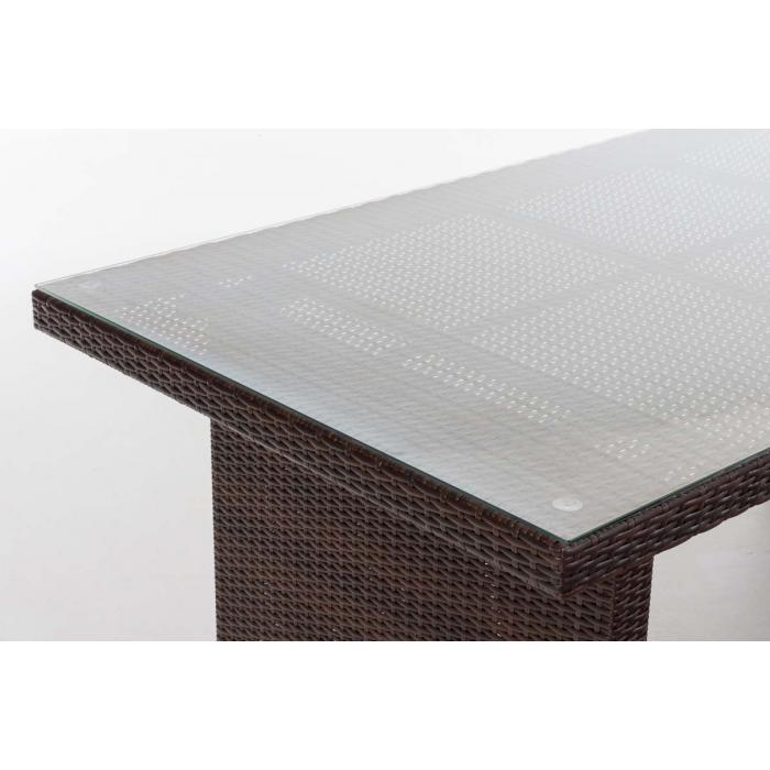 Tisch HLO-CP14 180 cm ~ braun-meliert