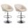2er Set Barhocker HLO-CP182 V2 Kunstleder ~ creme