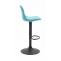 Barhocker HLO-CP24 Vollgepolstert Kunstleder schwarz ~ blau
