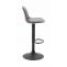 Barhocker HLO-CP24 Vollgepolstert Kunstleder schwarz ~ grau