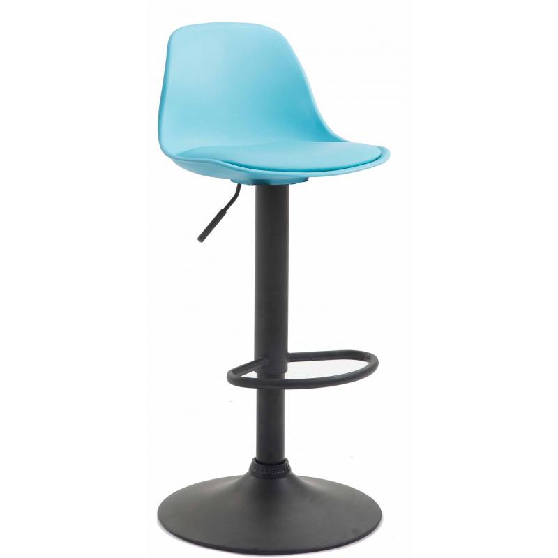 Barhocker HLO-CP24 Kunstleder schwarz ~ blau