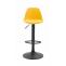 Barhocker HLO-CP24 Kunstleder schwarz ~ gelb