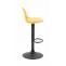 Barhocker HLO-CP24 Kunstleder schwarz ~ gelb