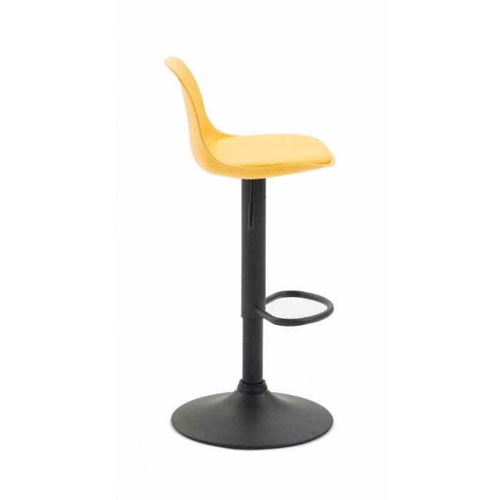 Barhocker HLO-CP24 Kunstleder schwarz ~ gelb