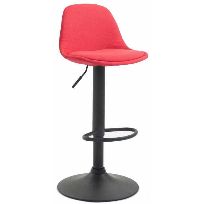 Barhocker HLO-CP24 Stoff schwarz ~ rot