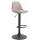 Barhocker HLO-CP24 Stoff schwarz ~ taupe