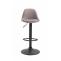 Barhocker HLO-CP24 Stoff schwarz ~ taupe