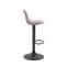Barhocker HLO-CP24 Stoff schwarz ~ taupe