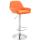 Barhocker HLO-CP8 Kunstleder chrom ~ orange