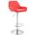 Barhocker HLO-CP8 Kunstleder chrom ~ rot