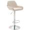 Barhocker HLO-CP8 Stoff chrom ~ creme