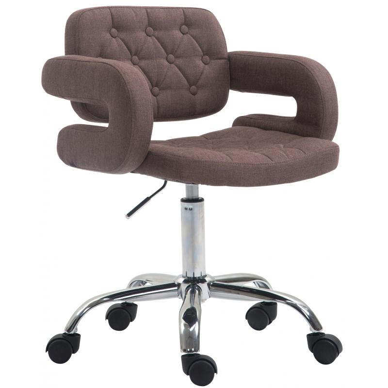Arbeitshocker HLO-CP103 Stoff ~ braun