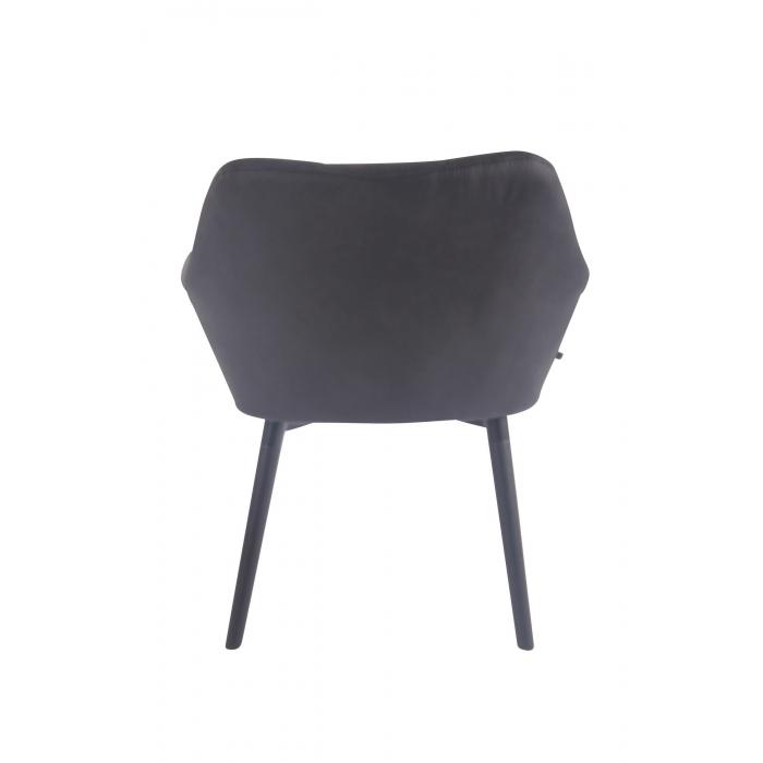 Esszimmerstuhl HLO-CP33 Vintage Kunstleder schwarz ~ schwarz