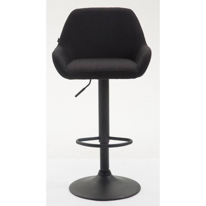2er Set Barhocker HLO-CP8 Stoff schwarz ~ schwarz