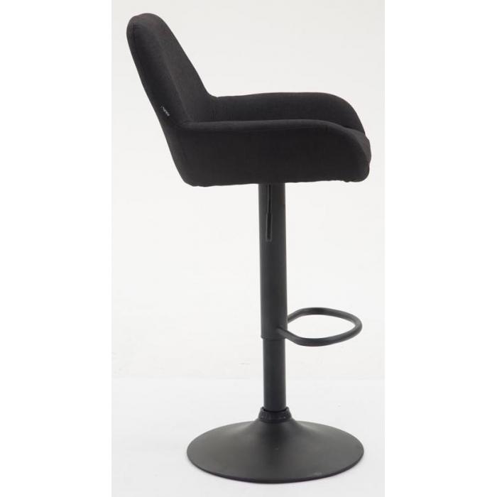 2er Set Barhocker HLO-CP8 Stoff schwarz ~ schwarz