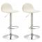 2er Set Barhocker HLO-CP27 V2 Chrom ~ creme