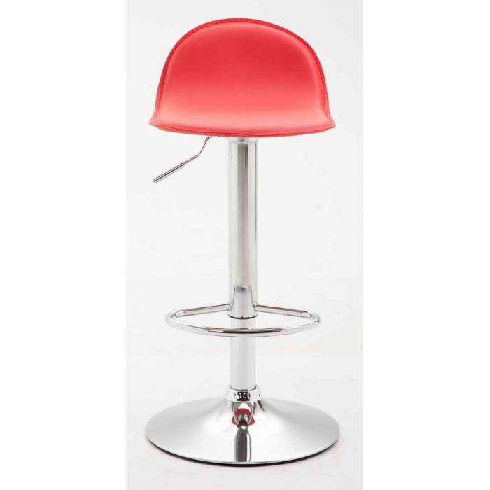2er Set Barhocker HLO-CP27 V2 Chrom ~ rot