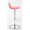 2er Set Barhocker HLO-CP27 V2 Chrom ~ rot