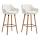 2er Set Barhocker HLO-CP19 Kunstleder ~ wei