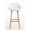 2er Set Barhocker HLO-CP19 Kunstleder ~ wei