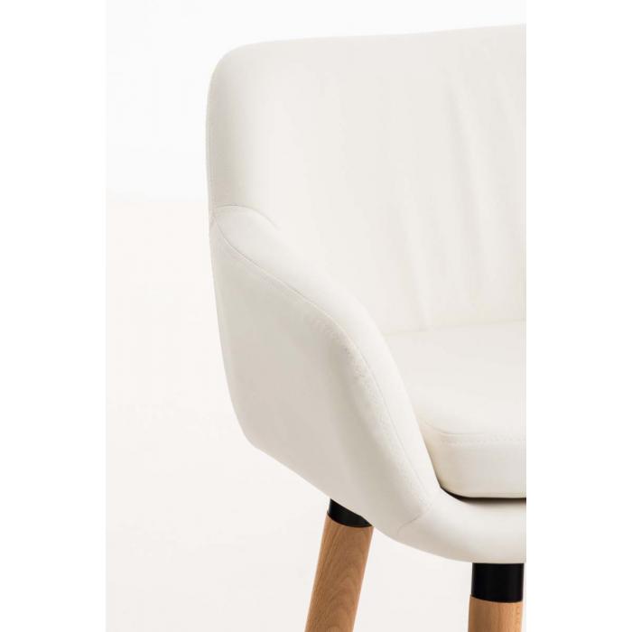 2er Set Barhocker HLO-CP19 Kunstleder ~ wei
