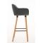 2er Set Barhocker HLO-CP19 Kunstleder ~ grau