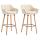 2er Set Barhocker HLO-CP19 Kunstleder ~ creme