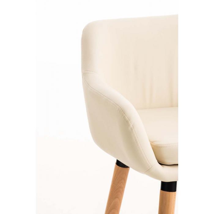 2er Set Barhocker HLO-CP19 Kunstleder ~ creme