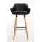 2er Set Barhocker HLO-CP19 Kunstleder ~ schwarz