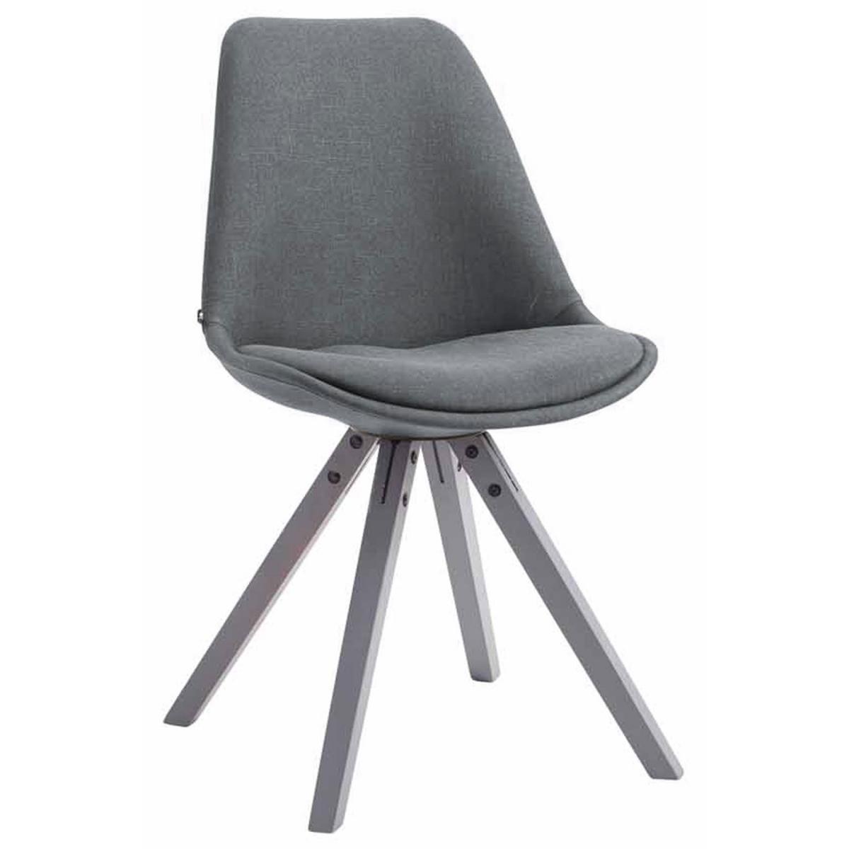 Besucherstuhl HLO-CP8 Stoff Square grau ~ dunkelgrau