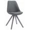 Besucherstuhl HLO-CP8 Stoff Square grau ~ dunkelgrau
