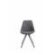 Besucherstuhl HLO-CP8 Stoff Square grau ~ dunkelgrau