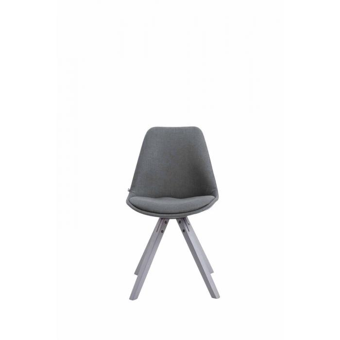 Besucherstuhl HLO-CP8 Stoff Square grau ~ dunkelgrau