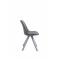 Besucherstuhl HLO-CP8 Stoff Square grau ~ dunkelgrau