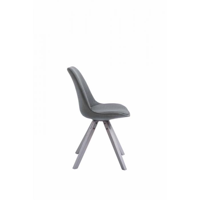 Besucherstuhl HLO-CP8 Stoff Square grau ~ dunkelgrau