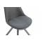 Besucherstuhl HLO-CP8 Stoff Square grau ~ dunkelgrau