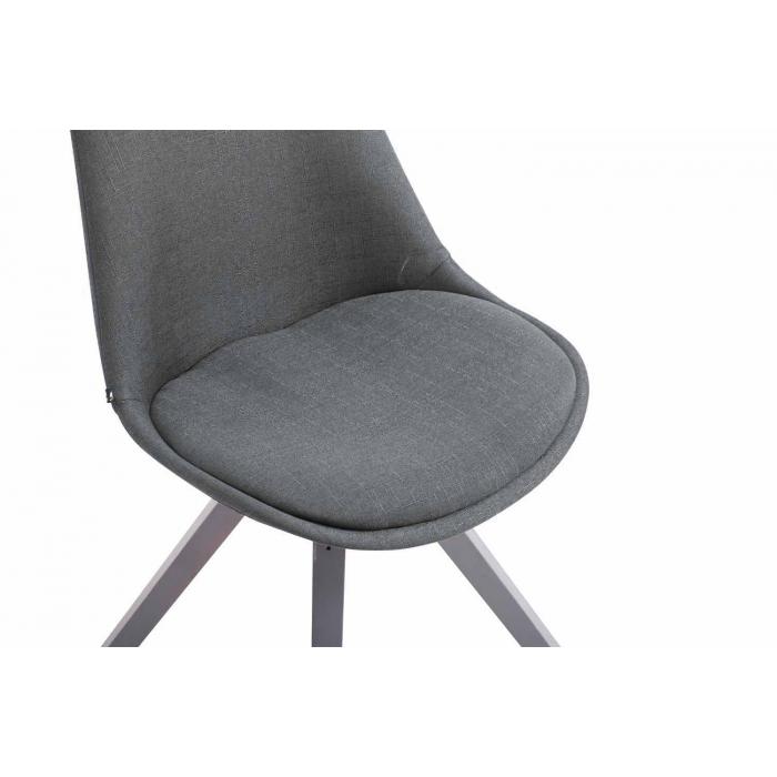 Besucherstuhl HLO-CP8 Stoff Square grau ~ dunkelgrau