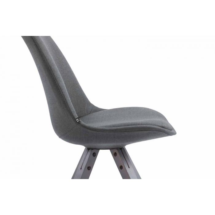 Besucherstuhl HLO-CP8 Stoff Square grau ~ dunkelgrau