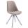 Besucherstuhl HLO-CP8 Stoff Rund wei ~ taupe