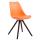 Besucherstuhl HLO-CP8 Cappuccino Rund ~ orange